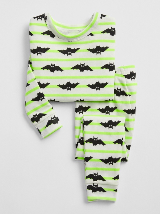GAP Other - Baby Gap Pajama Set - Green Stripes with Bats - 18-24 Mo